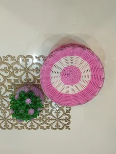 تجریه خرید سبد حصیر بافی ارغوان سازان مدل بهار مجموعه 3 عددی