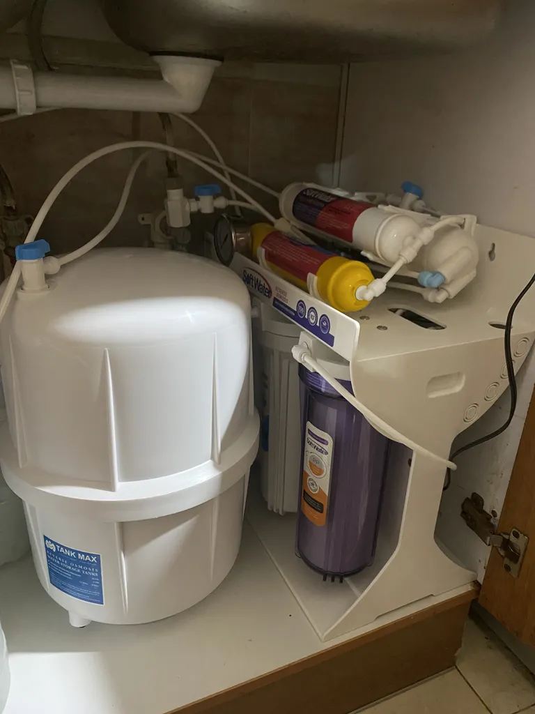 دستگاه تصفیه کننده آب سافت واتر مدل hajibashi-x800 به همراه فیلتر تصفیه آب کد 3s مجموعه 3 عددی