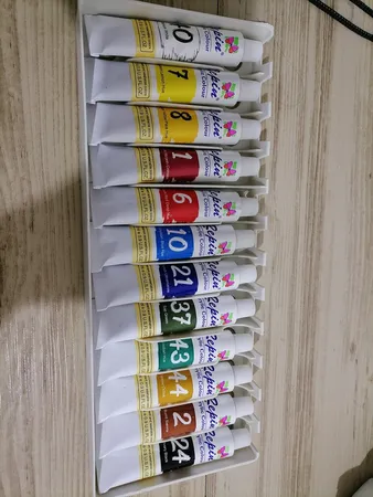 رنگ اکریلیک 12 رنگ رپین مدل 901006 حجم 22 میلی لیتر