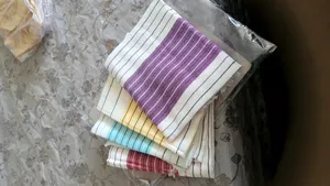 تجریه خرید دستمال آشپزخانه ابراهیمی یزد مدل Striped بسته 4 عددی