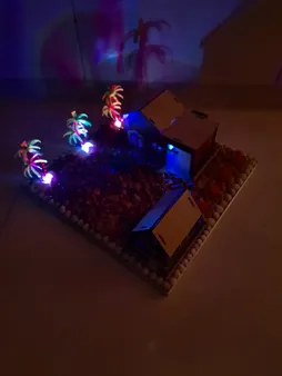 اسباب بازی زینتی به گز مدل درختچه طرح نخل مجموعه 3 عددی