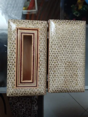 ست جعبه کارد و چنگال و جعبه دستمال کاغذی خاتم کاری کد 3