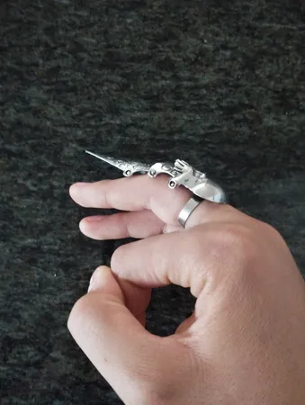 انگشتر مدل مفصلی skull کد 4Pi