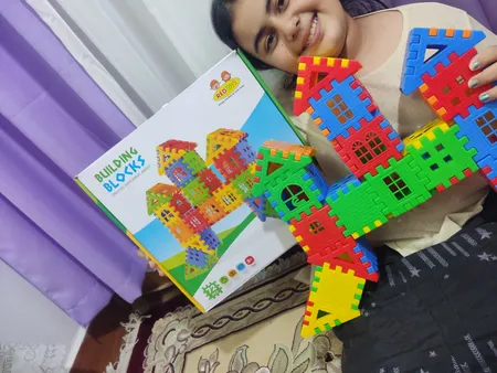 بازی ساختنی بلوک های خانه سازی 72 تکه