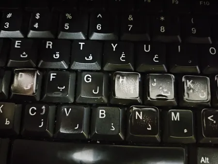 برچسب حروف فارسی کیبورد مدل bl-ck_N1