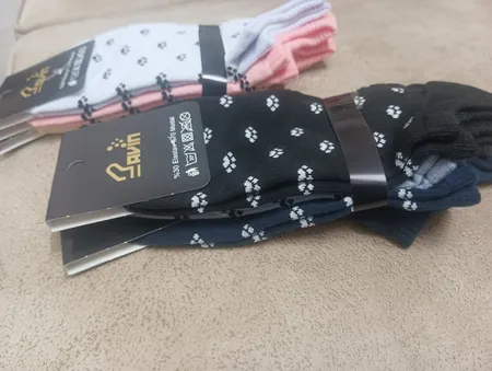 جوراب زنانه پاوین مدل پنجه گربه 05 مجموعه 6 عددی