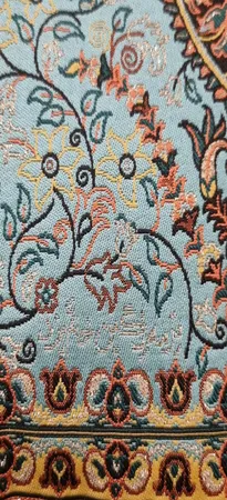 رومیزی ترمه نگین خاتم یزد طرح افشاری کد SBZ