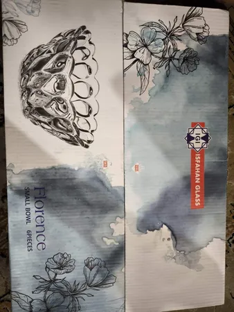 کاسه شیشه و بلور اصفهان مدل فلورانس کد 923 بسته 6 عددی