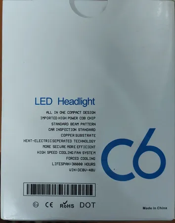 لامپ هدلایت خودرو مدل C6 H4 بسته دو عددی