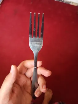 چنگال غذا خوری طرح لاله بسته 6 عددی