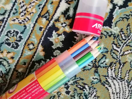 مداد رنگی 12 رنگ آریا مدل استوانه کد 3054