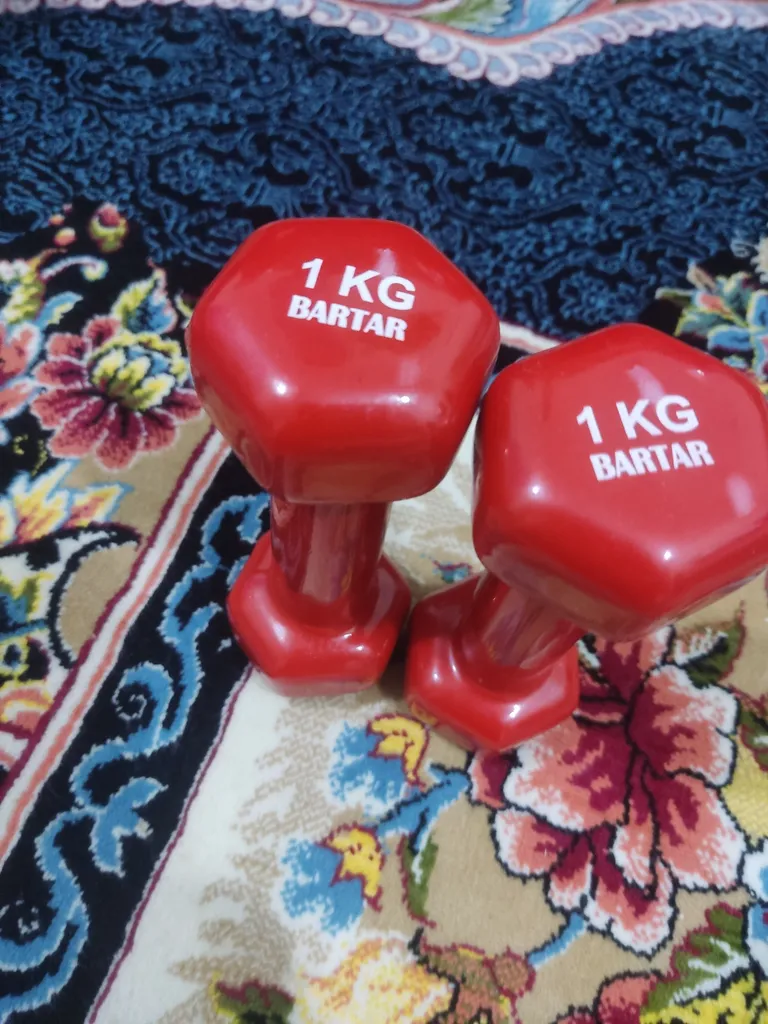 دمبل ایروبیک روکش‌ دار 1 کیلوگرمی بسته دو عددی