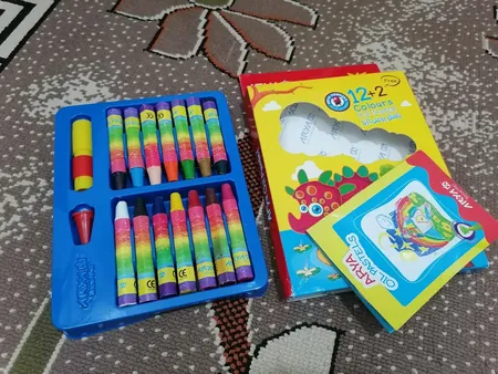 پاستل روغنی 2+12 رنگ آریا کد 2027