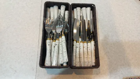 ست قاشق و چنگال 12 پارچه مدل ماربل