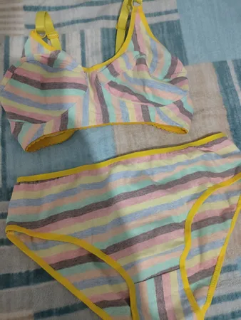 ست شورت و سوتین زنانه مدل راه راه