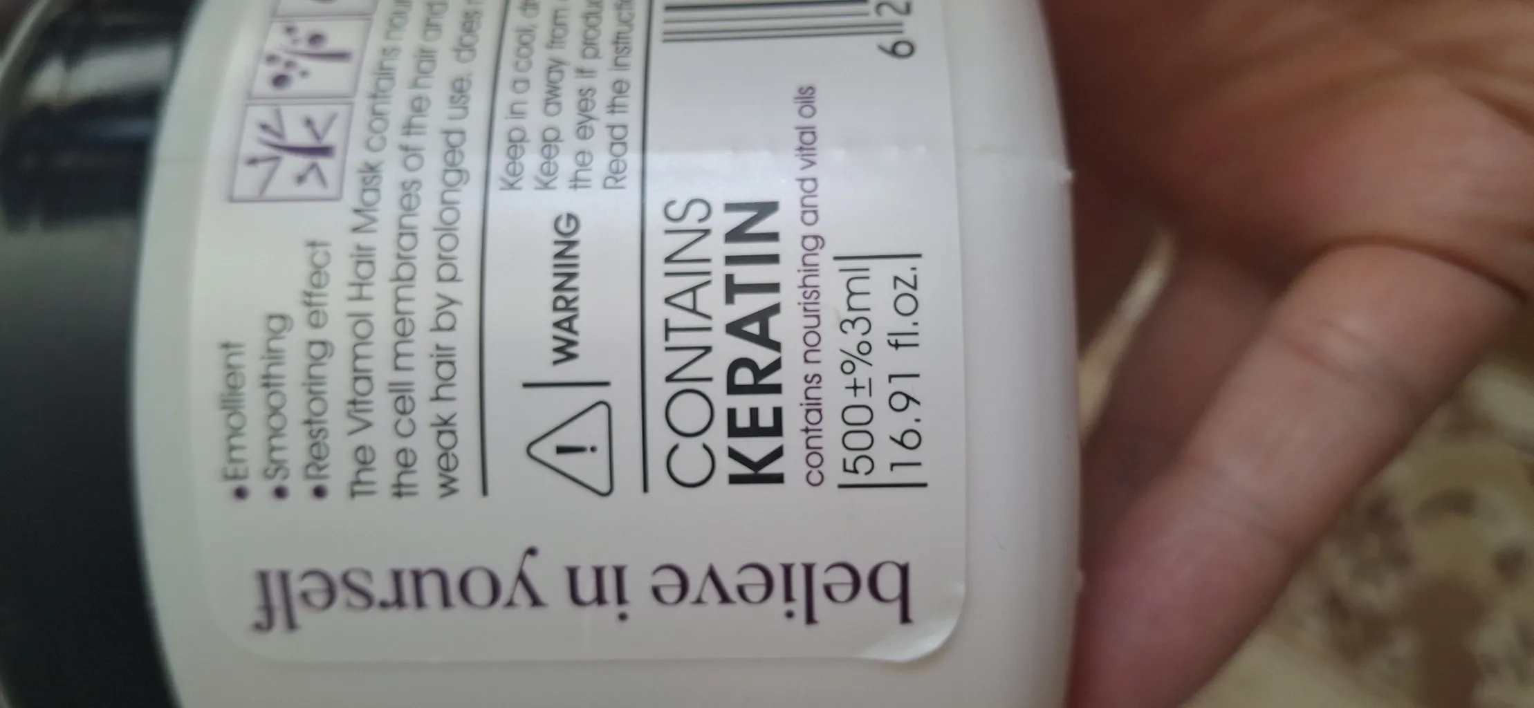 ماسک مو ویتامول مدل KERATIN حجم 500 میلی لیتر