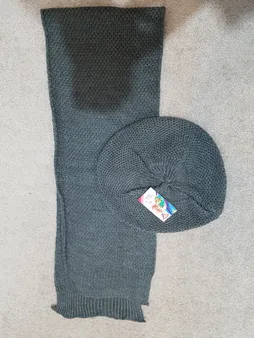 ست کلاه و شال گردن بافتنی مدل فرانسوی کد 109