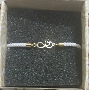 تجریه خرید دستبند طلا 18 عیار زنانه مدل قلب و بینهایت