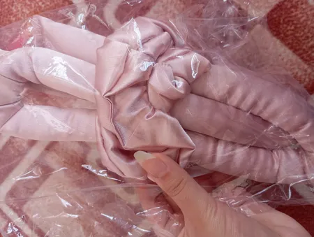 بیگودی مو مدل پرنسس طرح روبان به همراه کش مو بسته 2 عددی