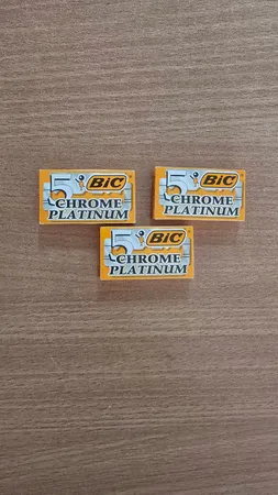 تیغ یدک بیک مدل Platinum Chromium Double Edge مجموعه 3 عددی