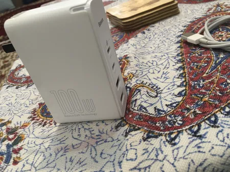 شارژر دیواری باسئوس مدل GaN2 Pro 100W به همراه کابل تبدیل USB-C