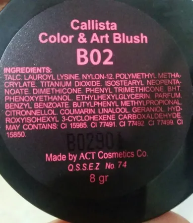 رژ گونه کالیستا مدل Color and Art شماره B02