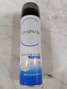 تجریه خرید فوم اصلاح کاسپین مدل  Sensitive Skin حجم 200 میلی لیتر