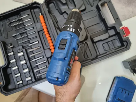 دریل شارژی چکشی باس مدل SK-6050 مجموعه 28 عددی