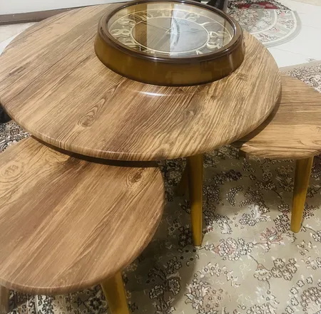 میز جلو مبلی و عسلی مدل سپیدار H1011 مجموعه 4 عددی