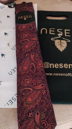 ست کراوات و دستمال جیب نسن مدل sn101003