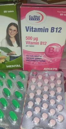 قرص ویتامین ب 12 یورو ویتال بسته 60 عددی