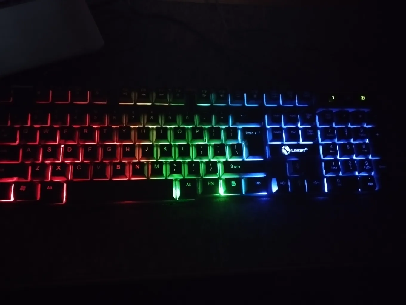 کیبورد گیمینگ لایماید مدل RGB-TX30 کد 2024، سوییچ ممبران، Full-Size، نورپردازی LED RGB