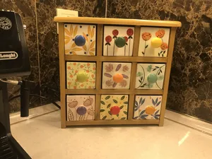 تجریه خرید جا ادویه 9 پارچه مدل چوبی و سرامیکی