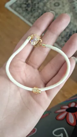 دستبند طلا 18 عیار زنانه ناریا مدل پروانه و سنگ کد 02