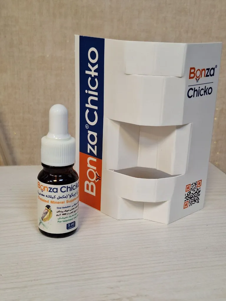 مکمل غذای پرندگان زینتی بن زا چیکو کد 03547 حجم 5 میلی لیتر