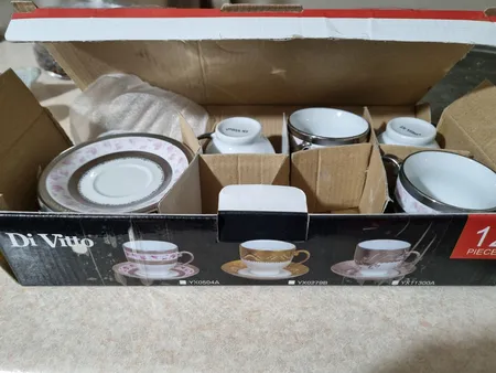 ست فنجان و نعلبکی 12 پارچه مدل PZ0032