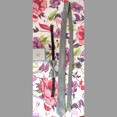 ست کراوات و پاپیون و گل کت هکس ایران مدل SET-KPG TS NKH