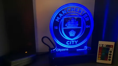 چراغ خواب مدل منچستر سیتی ریموت دار