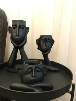 گلدان دکوری طرح افسوس مجموعه 3 عددی