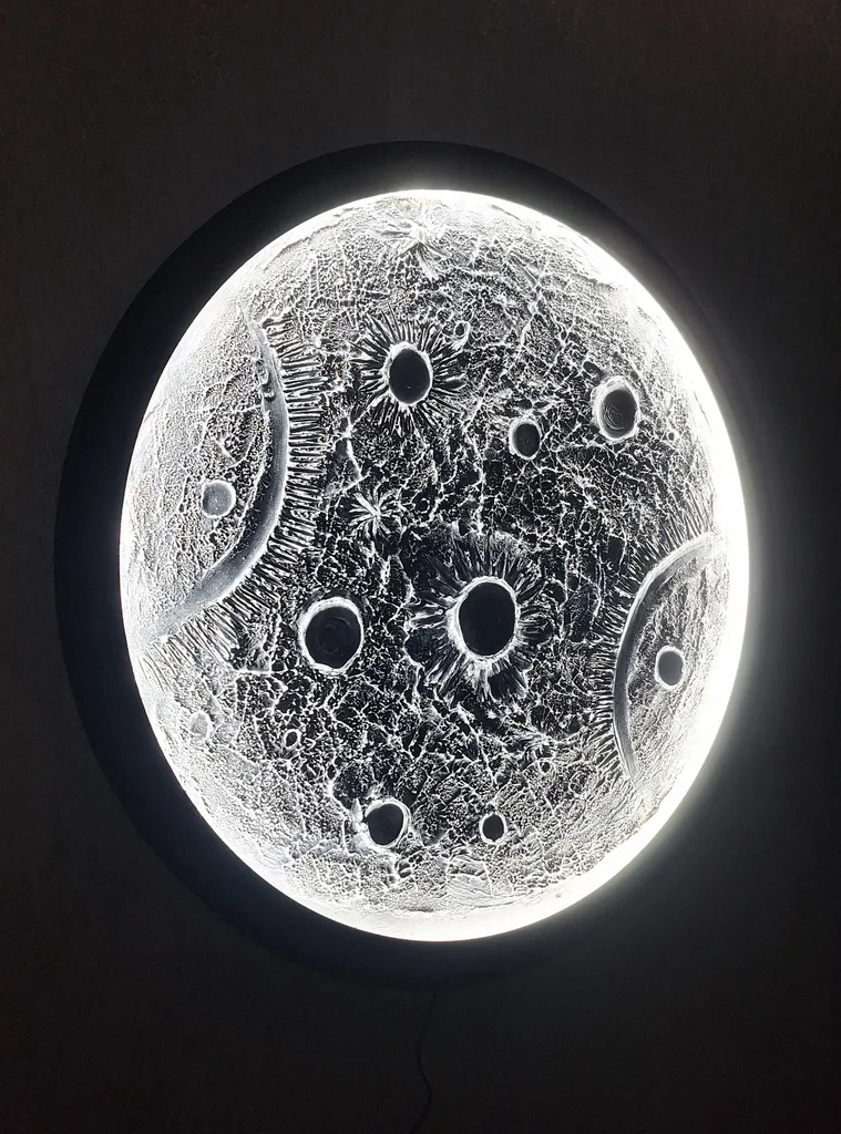 تابلو نوری مدل ماه برجسته کد m10056