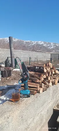 اره شارژی زنجیری باس مدل 15cm-dual-battery