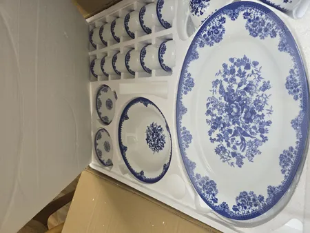 سرویس غذاخوری 102 پارچه کامل چینی زرین ایران سری ایتالیا اف مدل فلورانس درجه عالی