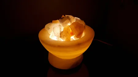 آباژور سنگ نمک طب سنگ طرح کاسه کد TA-50106