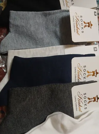 جوراب ساق بلند زنانه مدل ساده مجموعه 6 عددی