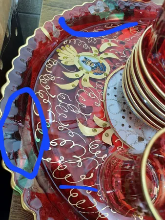 سرویس چای خوری 17 پارچه مدل شاه عباسي