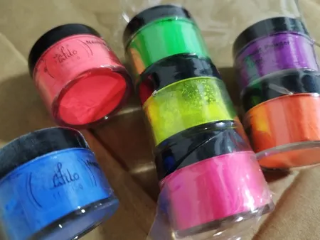 پودر رنگ رزین اپوکسی فیلو مدل بلک لایت حجم 10 میلی لیتر بسته 7 عددی