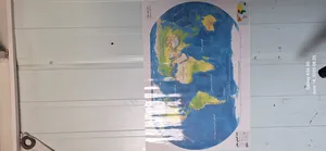 تجریه خرید نقشه اطلس کره زمین مدل دیواری مجموعه 2 عددی