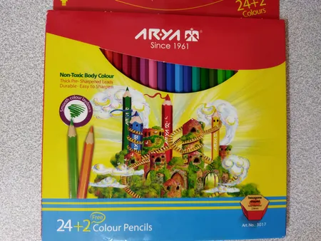 مداد رنگی 2+24 رنگ آریا مدل 3017