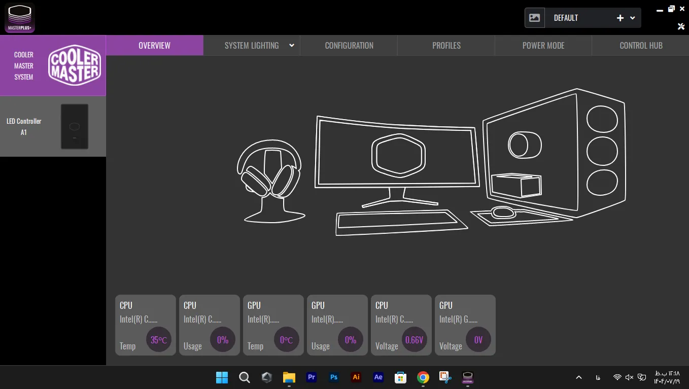 سیستم خنک کننده آبی کولر مستر مدل ATMOS 360 ARGB