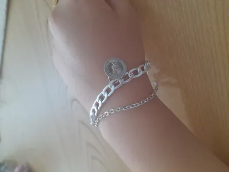 دستبند زنانه مدل سکه کد B3256